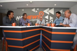 Pierre TUITEALA, secrétaire général du SOENC Nickel, concernant le sujet VALE Nouvelle-Calédonie sur le plateau de NC News, une nouvelle Web TV calédonienne.