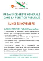 Préavis de grève générale dans la Fonction Publique : Le SOENC Fonction Publique se mobilise !